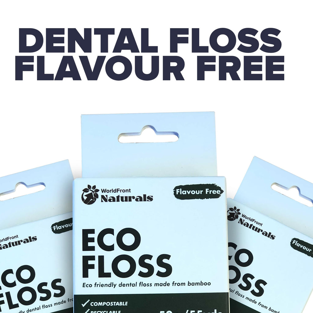 WorldFront Naturals Bamboo Dental Floss – Biodegradable & Plastic-Free (50m)