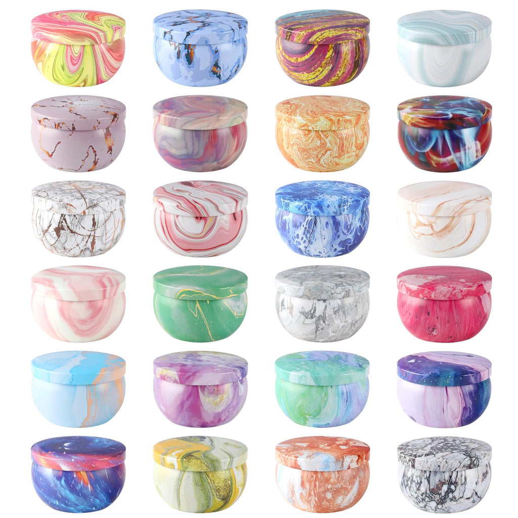 WPONSZU 24-Pack Scented Candles Gift Set — Soy Wax Travel Tin Jars 2.5oz