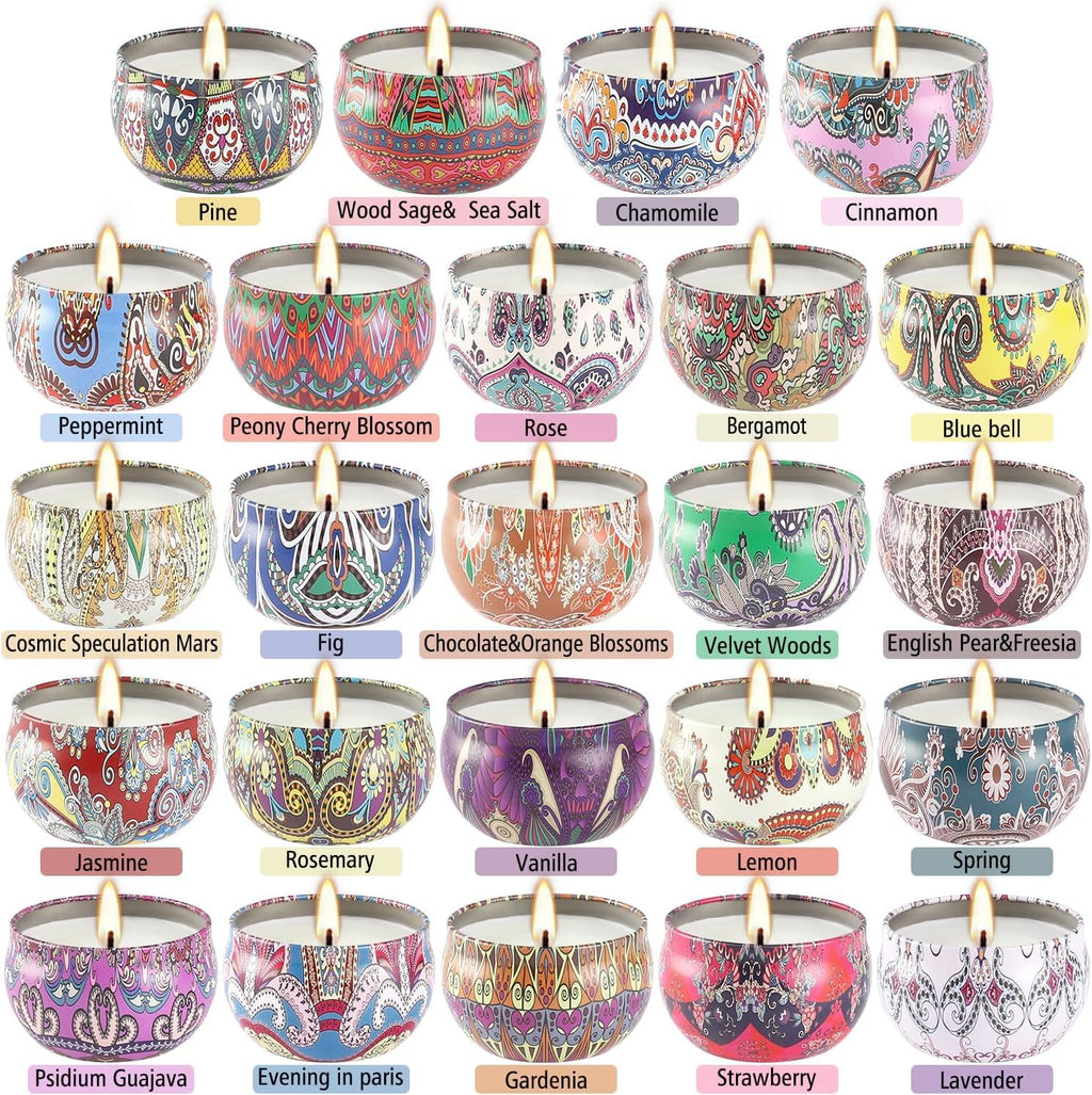 WPONSZU 24 Day Scented Candle Advent Calendar 2025 – Countdown to Christmas (24 Pack)