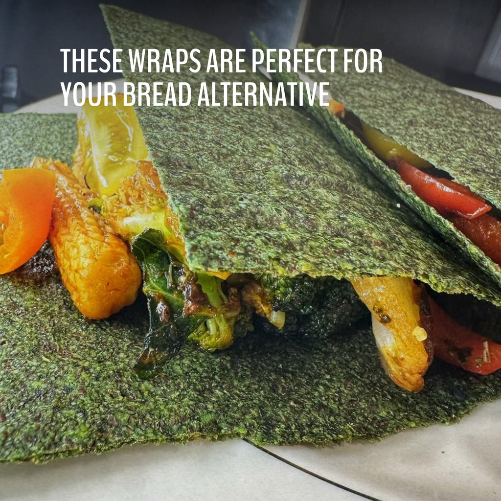 WrawP Organic Veggie Wrap – Spirulina, Gluten Free & Plant-Based (1 Pack)