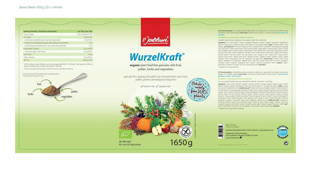 Dr. Jentschura's WurzelKraft – Alkaline Organic Super Food with 103 Herbs, 300g
