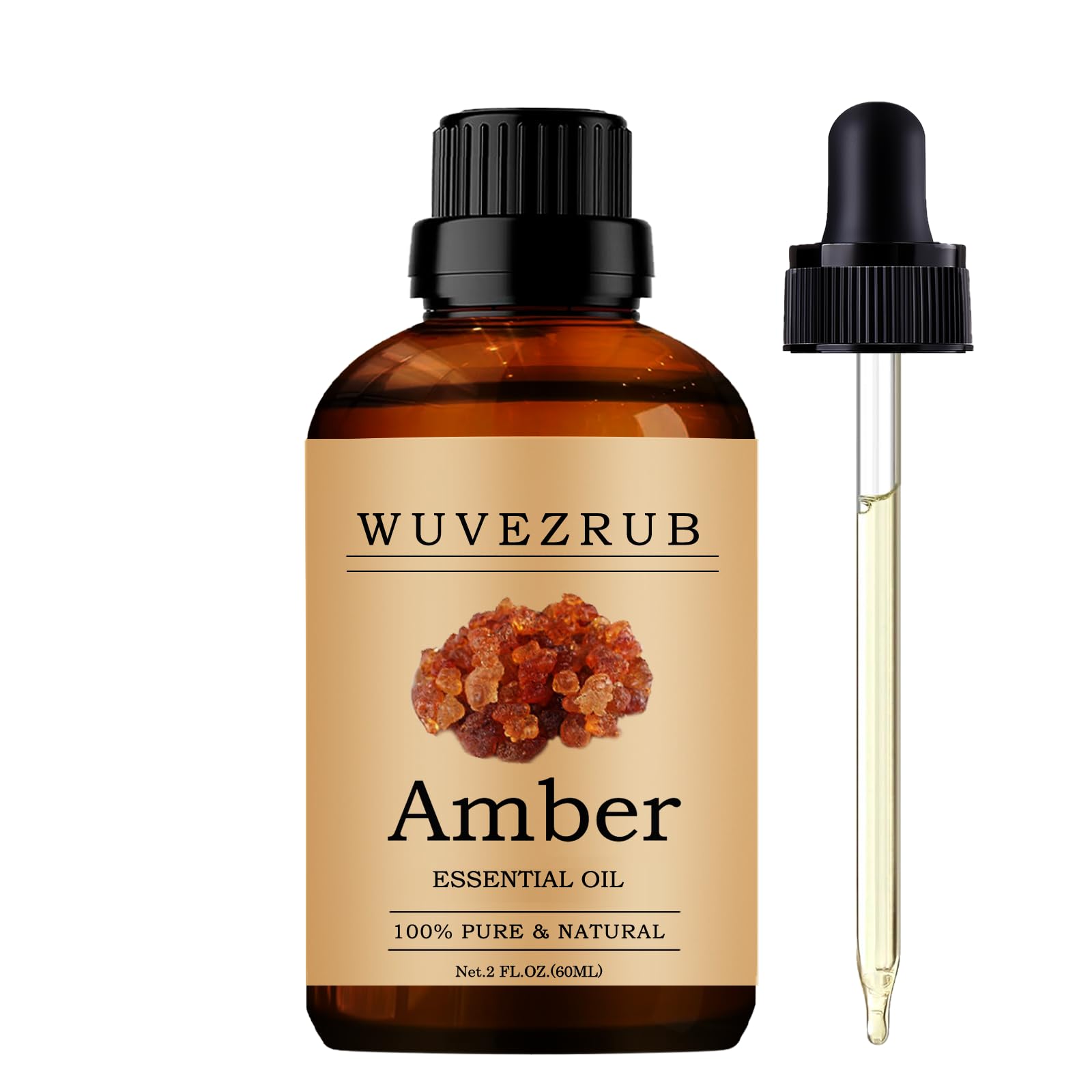 Wuvezrub Amber Essential Oil 60ML | Pure Amber Oil for Aromatherapy Diffuser (2 oz)