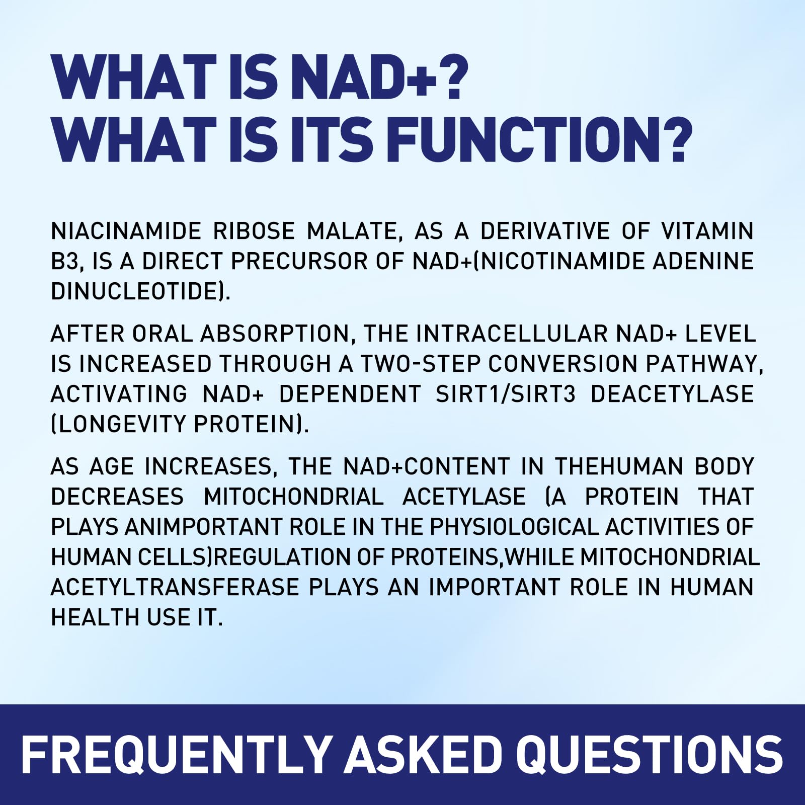 XKQ NAD+ Supplement 910mg – 60 Servings | Nicotinamide Riboside for Energy & Healthy Aging
