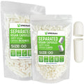 XPRS Nutra Vegan Size 00 Separated Capsules – 1000 Count | Empty Capsules for DIY Filling