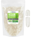 XPRS Nutra Vegan Size 000 Empty Capsules – 1000 Count Clear Veggie Capsules for DIY Filling