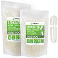 XPRS Nutra Vegan Size 000 Separated Capsules — 1000 Count Premium Empty Capsules for DIY Filling