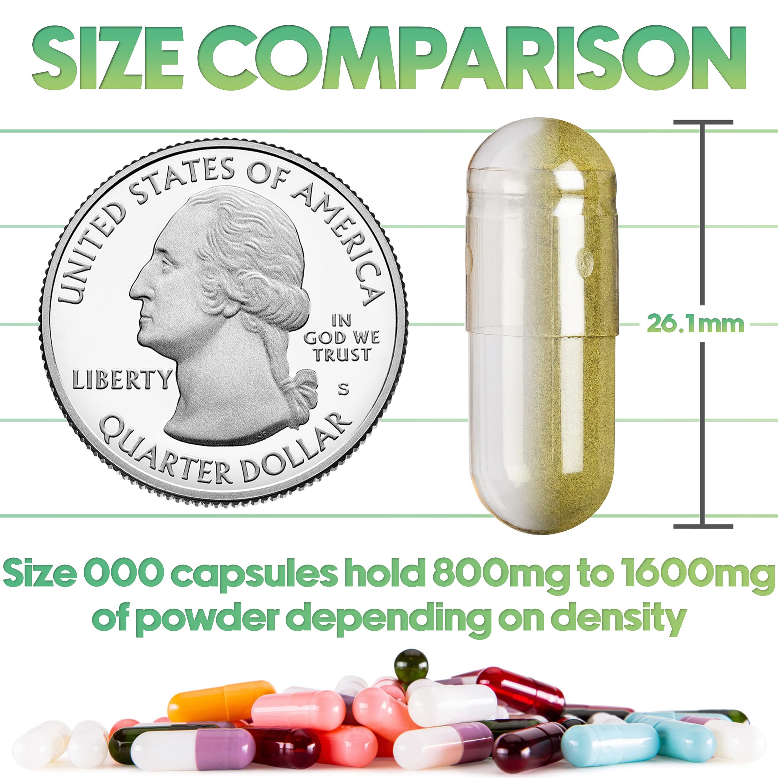 XPRS Nutra Vegan Size 000 Separated Capsules — 1000 Count Premium Empty Capsules for DIY Filling