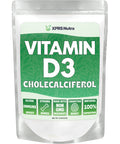 XPRS Nutra Vitamin D3 Powder (Cholecalciferol) - Unflavored D3 for Bones & Immunity - Vitamin D Powder Supplements (4 Ounce)