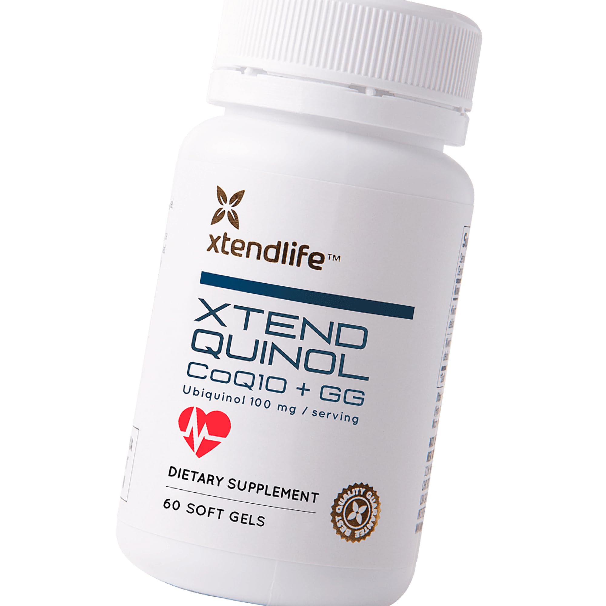 Xtendlife Xtend-Quinol CoQ10 Ubiquinol – 100mg Ubiquinol, 50mg GG, 4-Month Supply (Pack of 2)