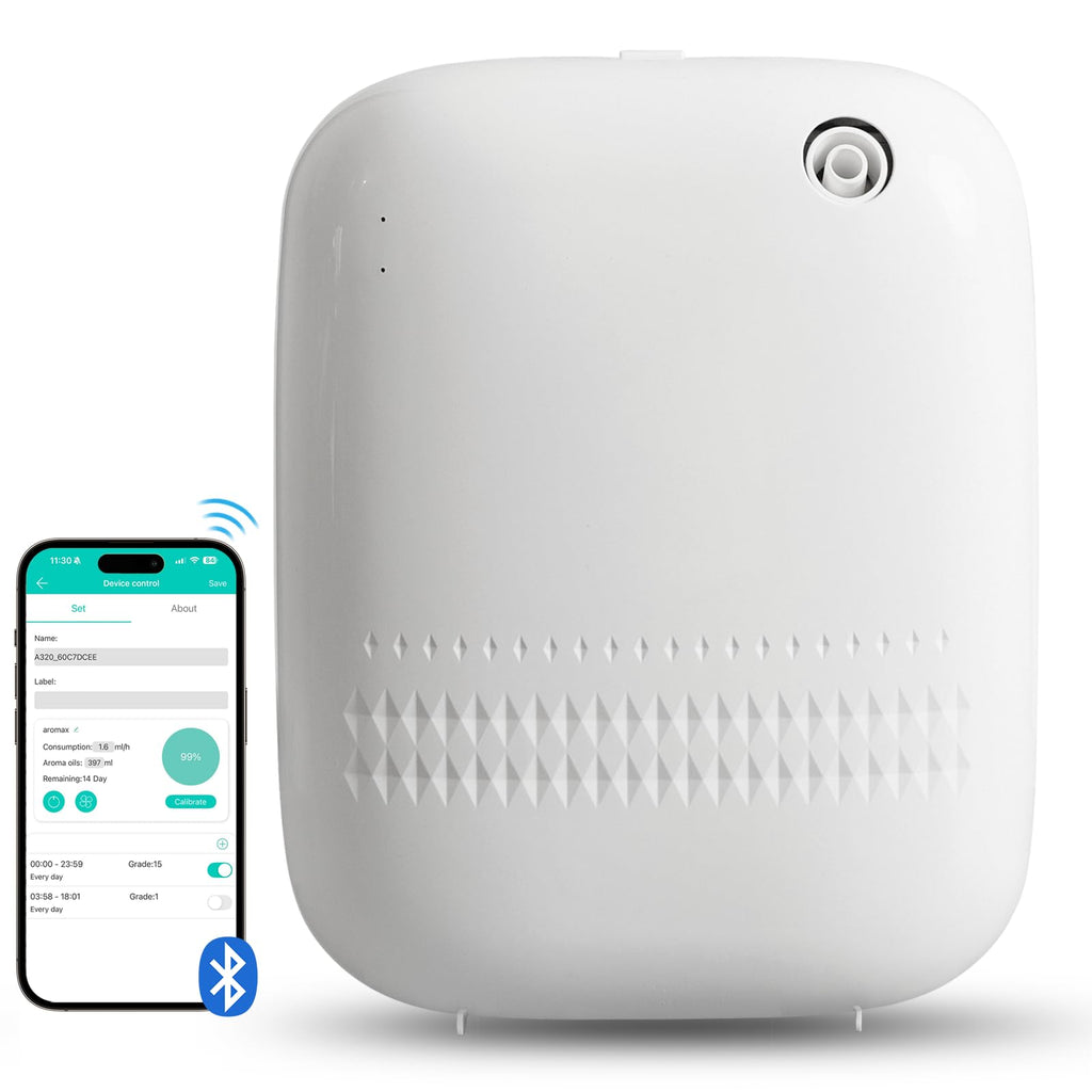XunliAero Waterless Essential Oil Diffuser — 2000 Sqft Coverage, Wall & Desktop, 400ml, Smart App