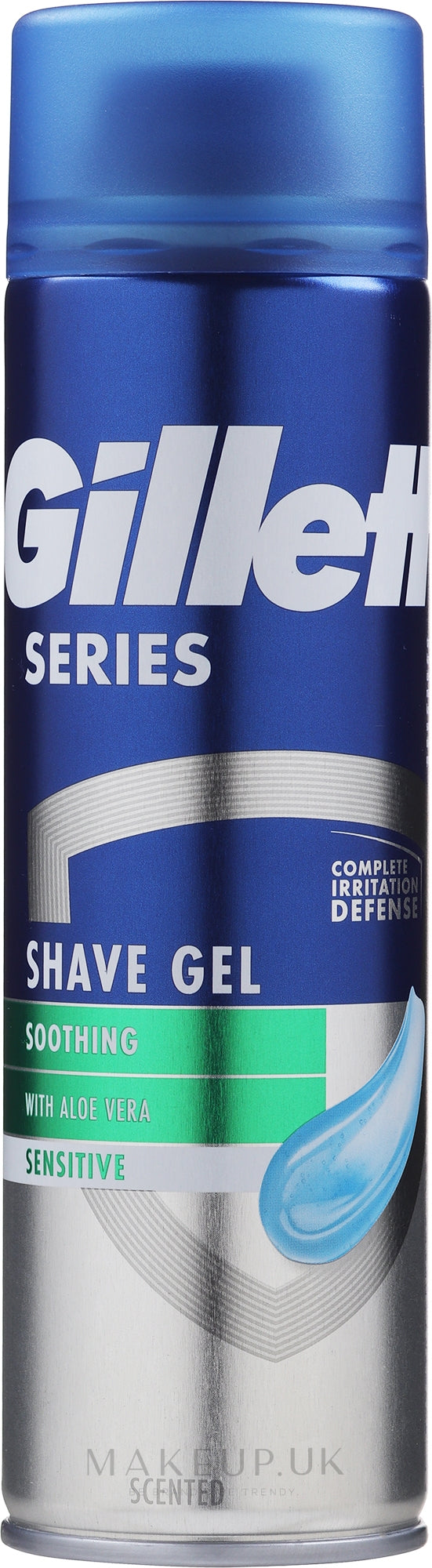 6 x Gillette Shave Gel  Soothing Aloe Vera Sensitive Skin - 200Ml
