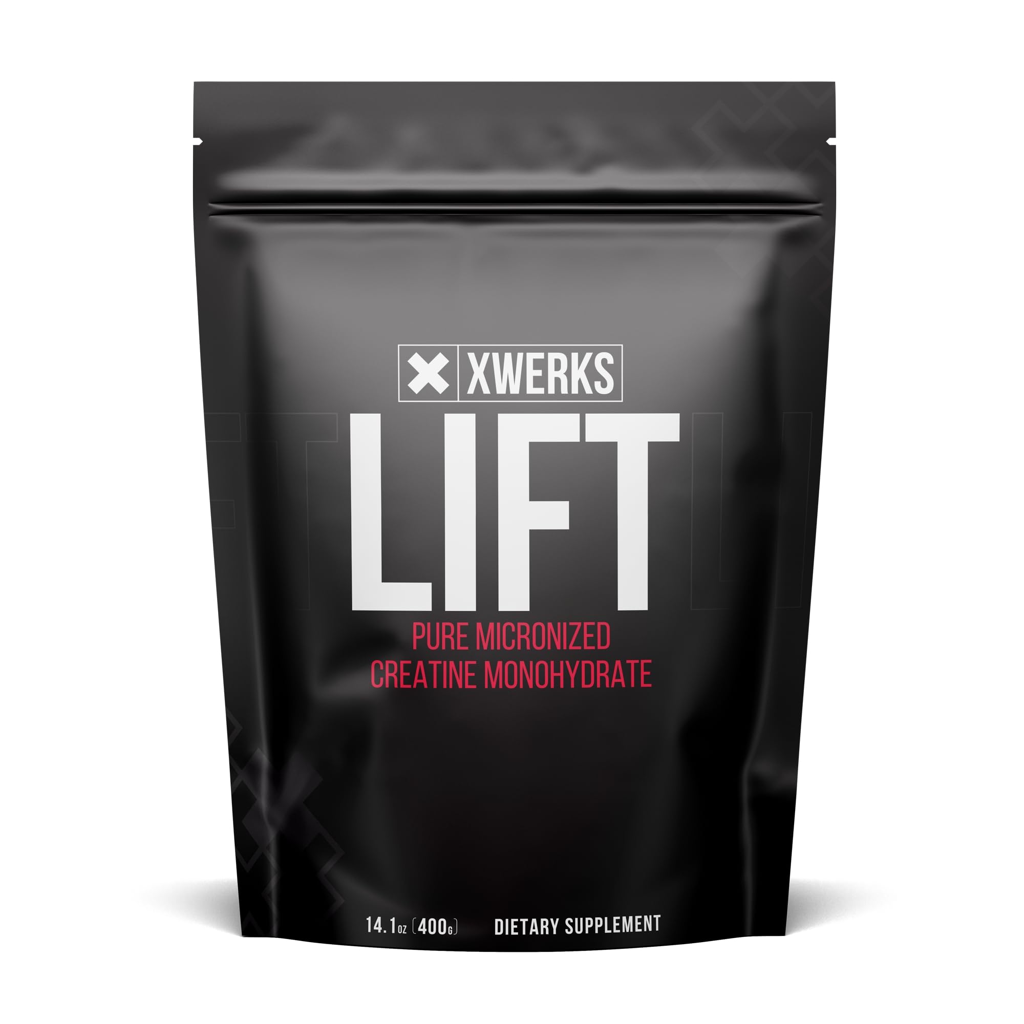 Xwerks Lift Creatine Monohydrate Powder – 80 Servings, Micronized, Unflavored, 5g per Scoop