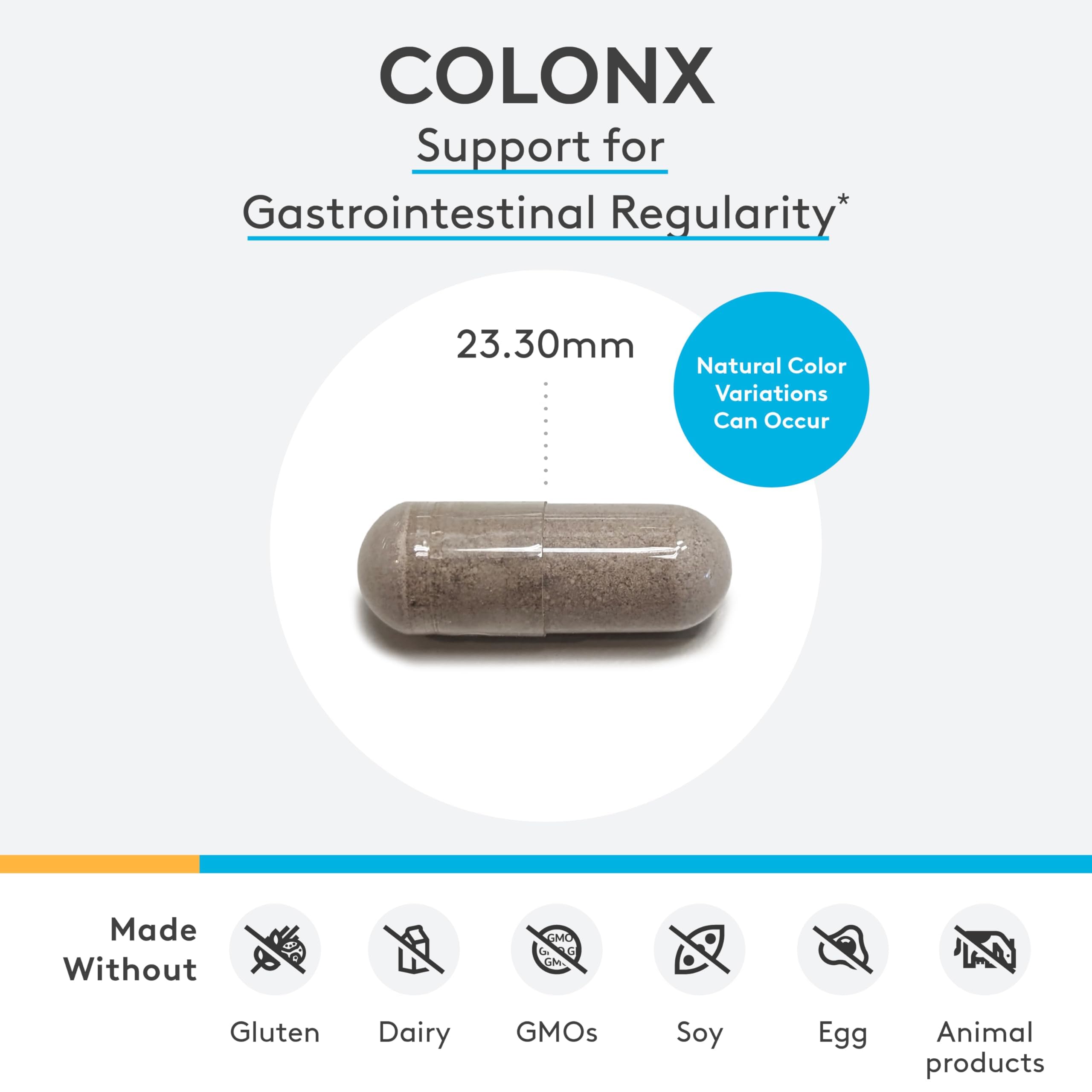 XYMOGEN ColonX Supplement – Magnesium Citrate, Cape Aloe & Triphala for Digestive Support (120 Capsules)