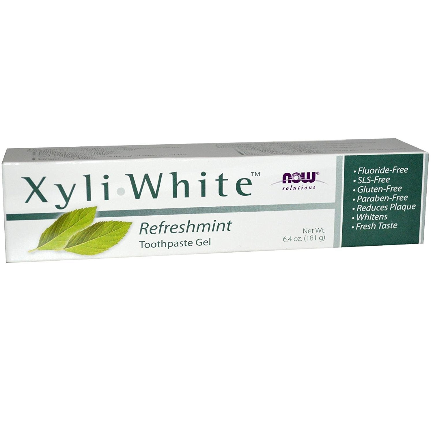 Now Foods XyliWhite Refreshmint Toothpaste Gel – Fluoride-Free, 6.4 oz 2 Pack