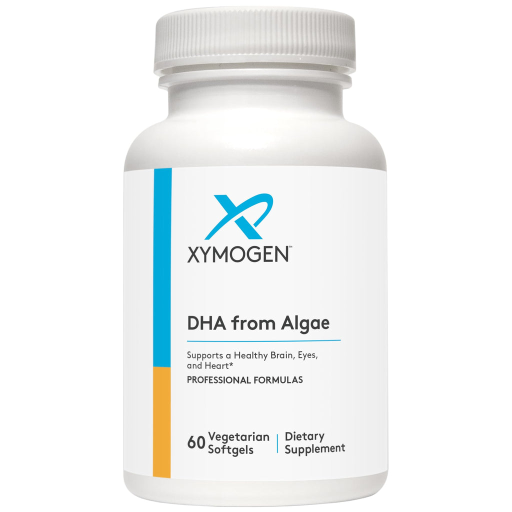 XYMOGEN DHA from Algae – DHA Omega-3 for Brain, Eyes, Heart & Immune Health (60 Softgels)