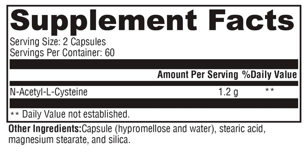 XYMOGEN N-Acetyl-Cysteine 600mg – 120 Capsules | Antioxidant & Detox Support