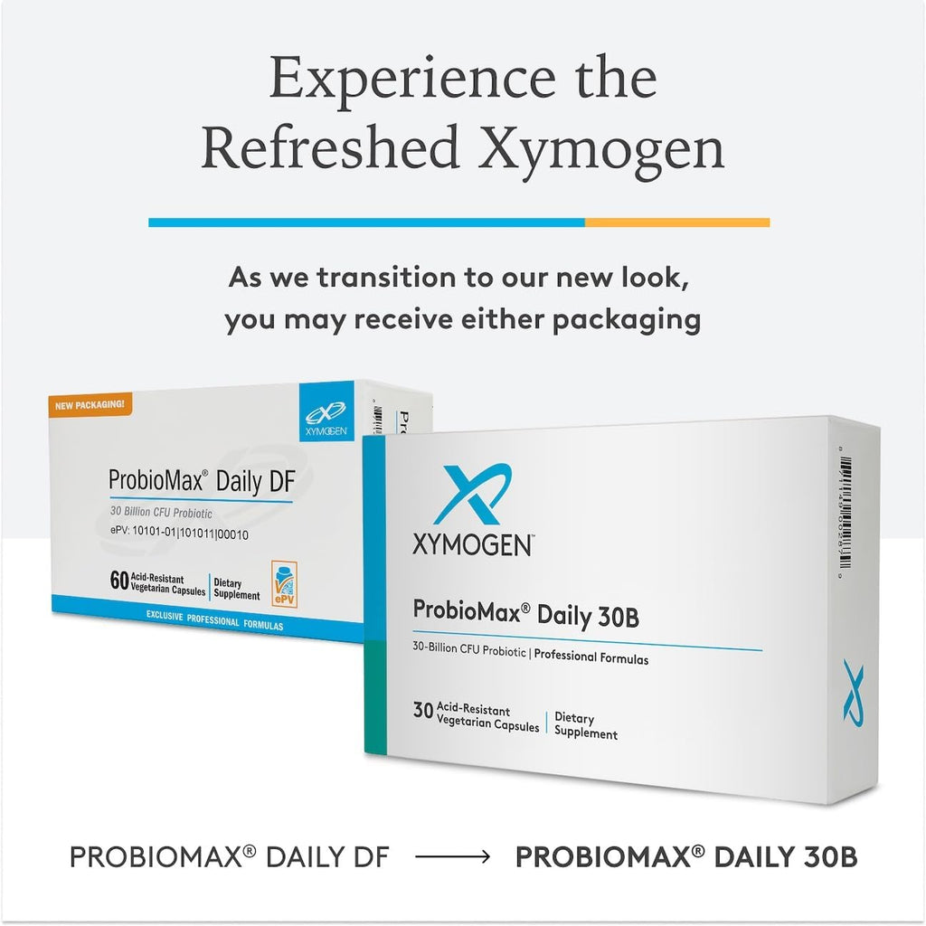 XYMOGEN ProbioMax Daily 30B – Vegetarian Probiotic for Digestive Health | 60 Capsules