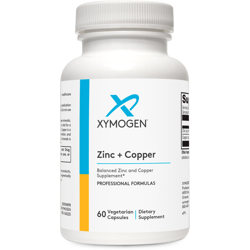 XYMOGEN Zinc+Copper 60 ct – Balanced Trace Minerals