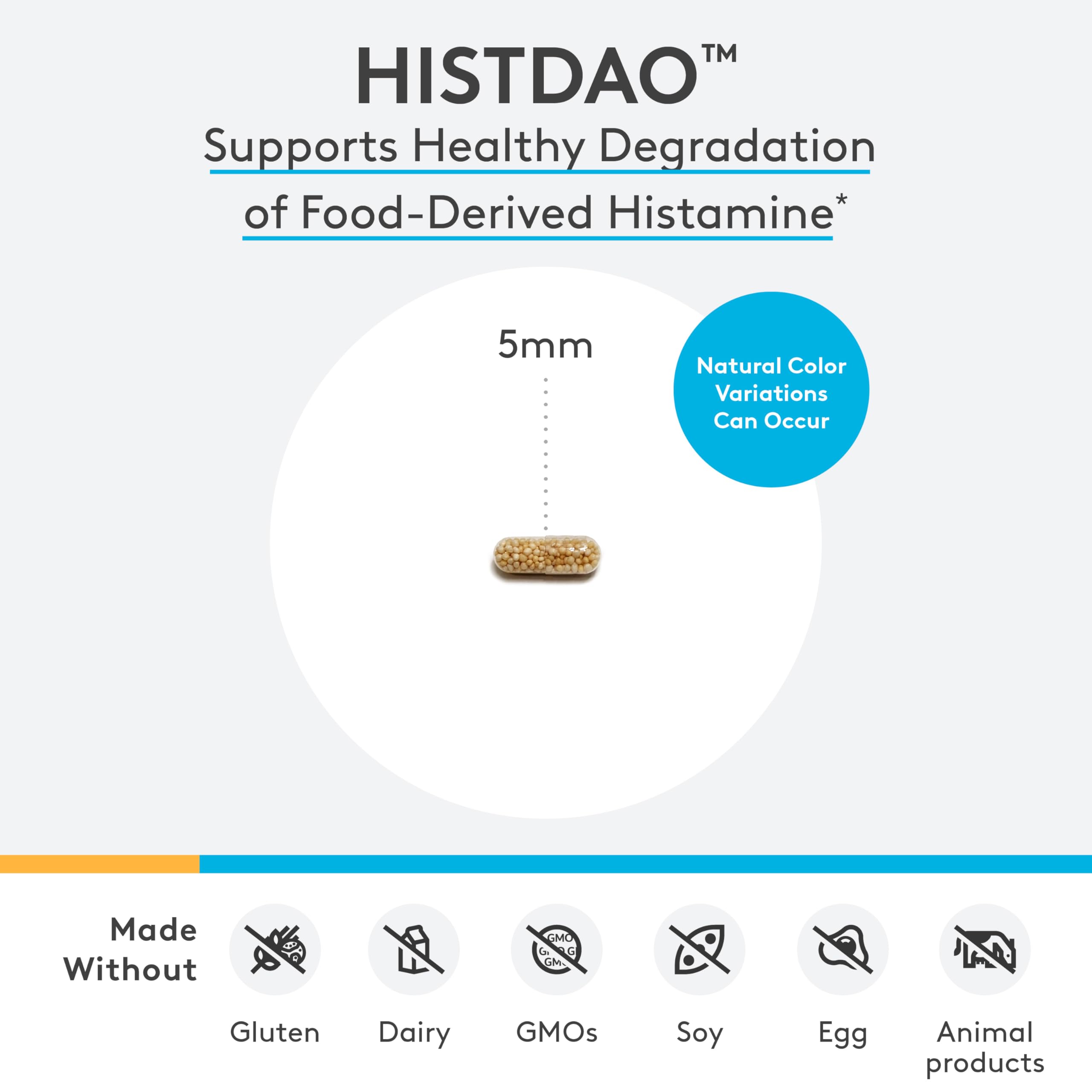 XYMOGEN HistDAO — DAO Enzyme Supplement, 20,000 HDU/Tablet, Digestive Health Support (60 Tablets)