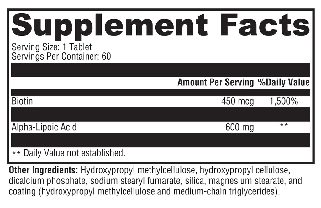 XYMOGEN ALAmax CR – 600 mg Alpha Lipoic Acid Tablets with Biotin for Antioxidant Activity & Glutathione Support (60 Tablets)