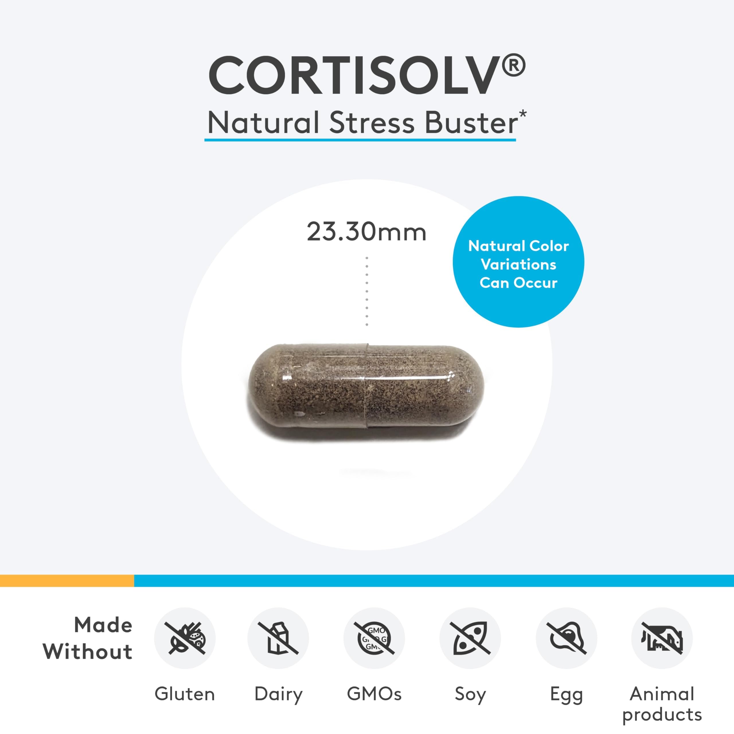 XYMOGEN Cortisolv Cortisol Support with Ashwagandha & L-Theanine – Energy, Relaxation & Clarity (120 Capsules)