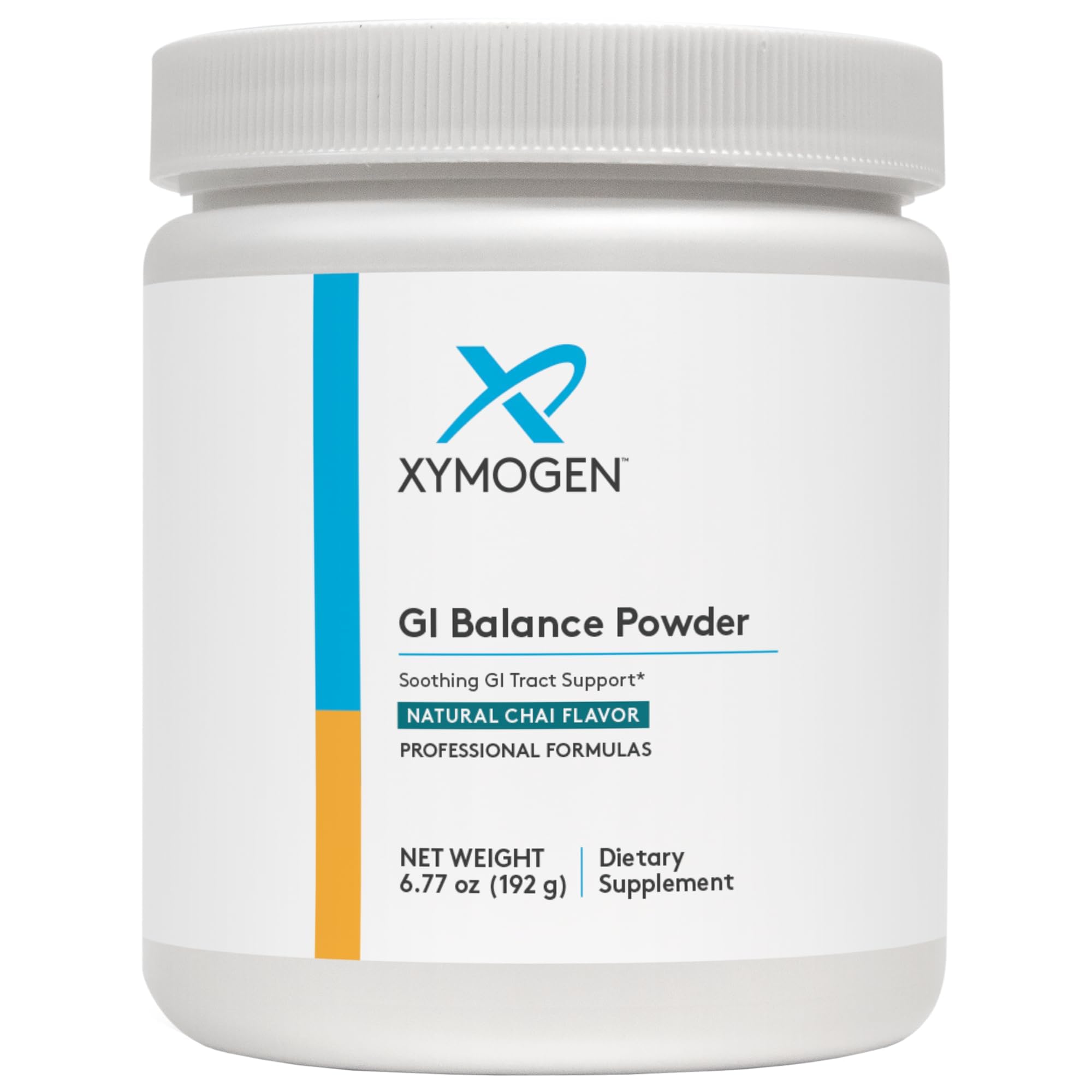 XYMOGEN GI Balance Powder – Soothing GI Tract Support (Chai, 6.77 oz) | Marshmallow Root, Licorice, Quercetin, Zinc L-Carnosine