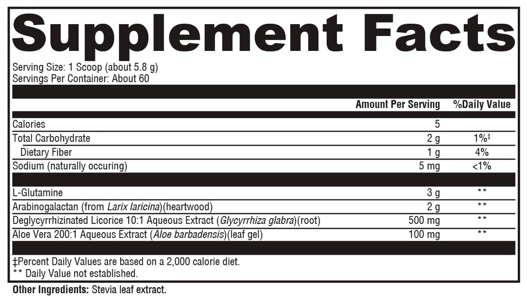 XYMOGEN GlutAloeMine Powder – 3000 mg L-Glutamine for GI Health with Aloe Vera, DGL Licorice & Arabinogalactan | 12.28 oz