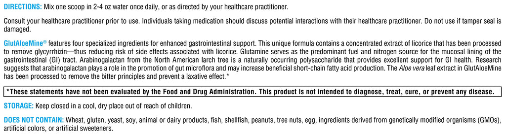 XYMOGEN GlutAloeMine Powder – 3000 mg L-Glutamine, Aloe & DGL for GI Support (12.28 oz)