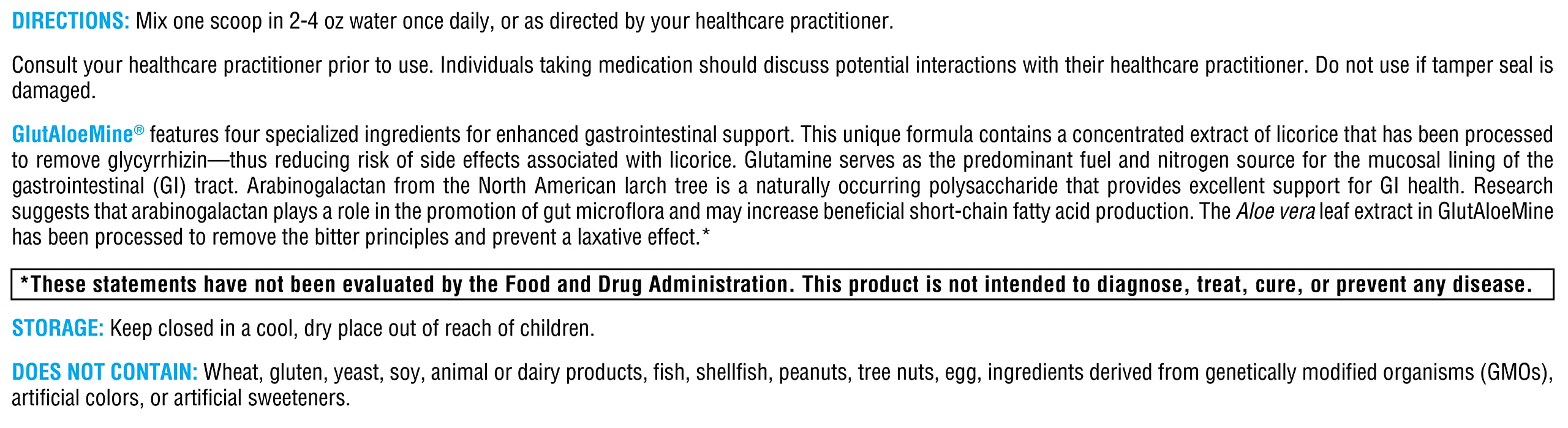 XYMOGEN GlutAloeMine Powder – 3000 mg L-Glutamine, Aloe & DGL for GI Support (12.28 oz)