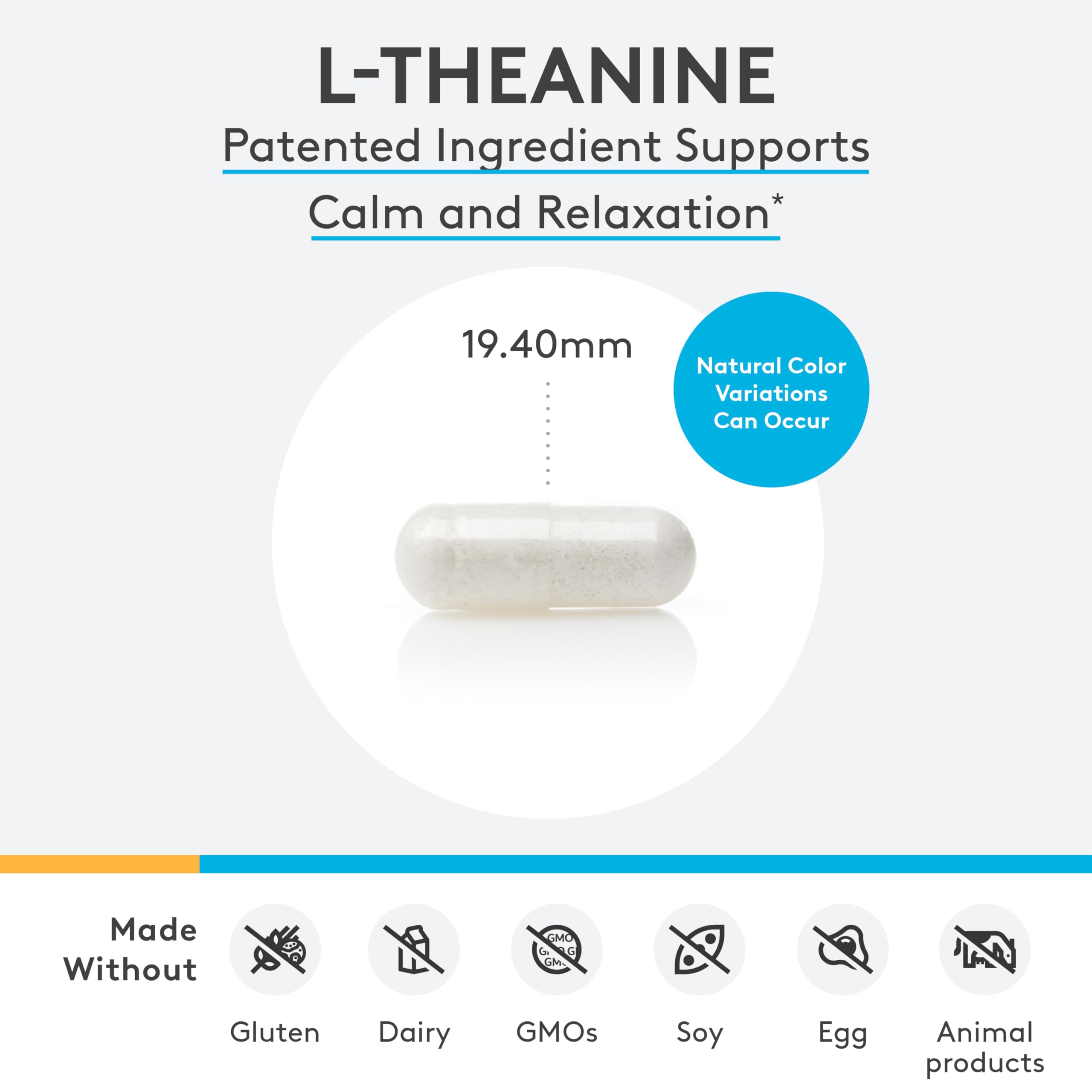 XYMOGEN L-Theanine 400mg – Suntheanine Calm & Relaxation Supplement | 60 Capsules