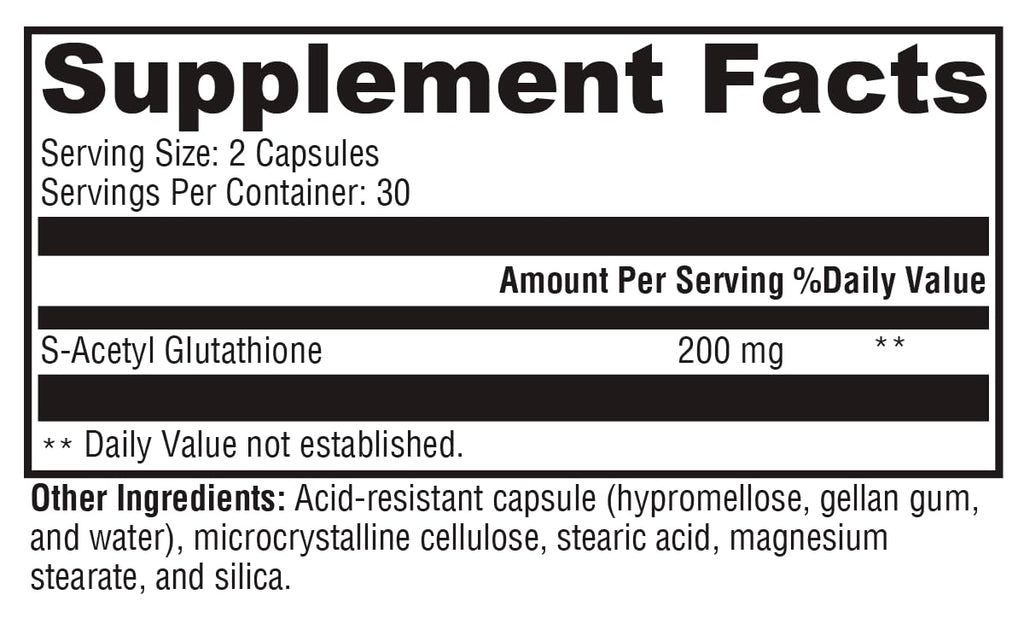 XYMOGEN S Acetyl Glutathione - Superior Absorption Glutathione Supplement with Stomach Acid-Resistant Capsules (60 Capsules) | Immune Support & Healthy Aging