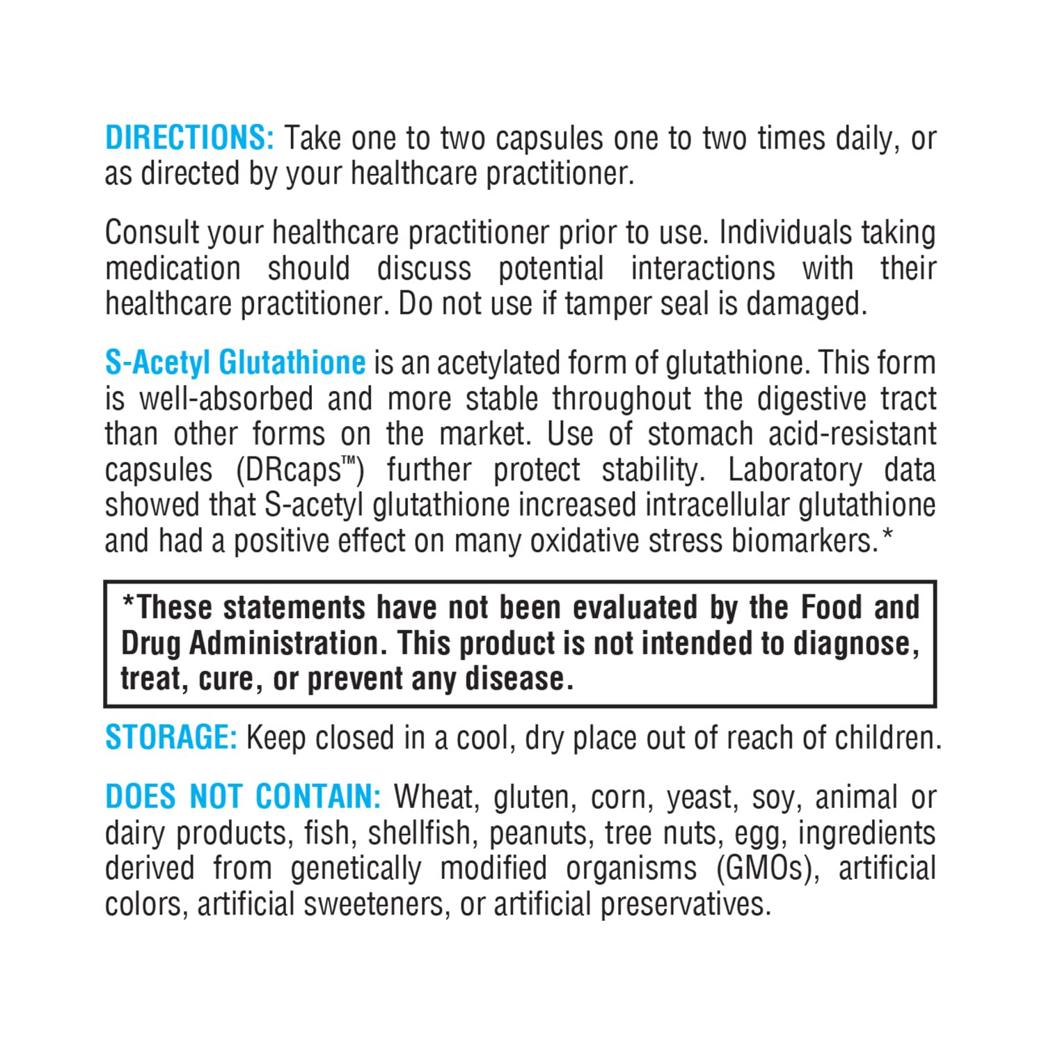 XYMOGEN S Acetyl Glutathione - Superior Absorption Glutathione Supplement with Stomach Acid-Resistant Capsules (60 Capsules) | Immune Support & Healthy Aging