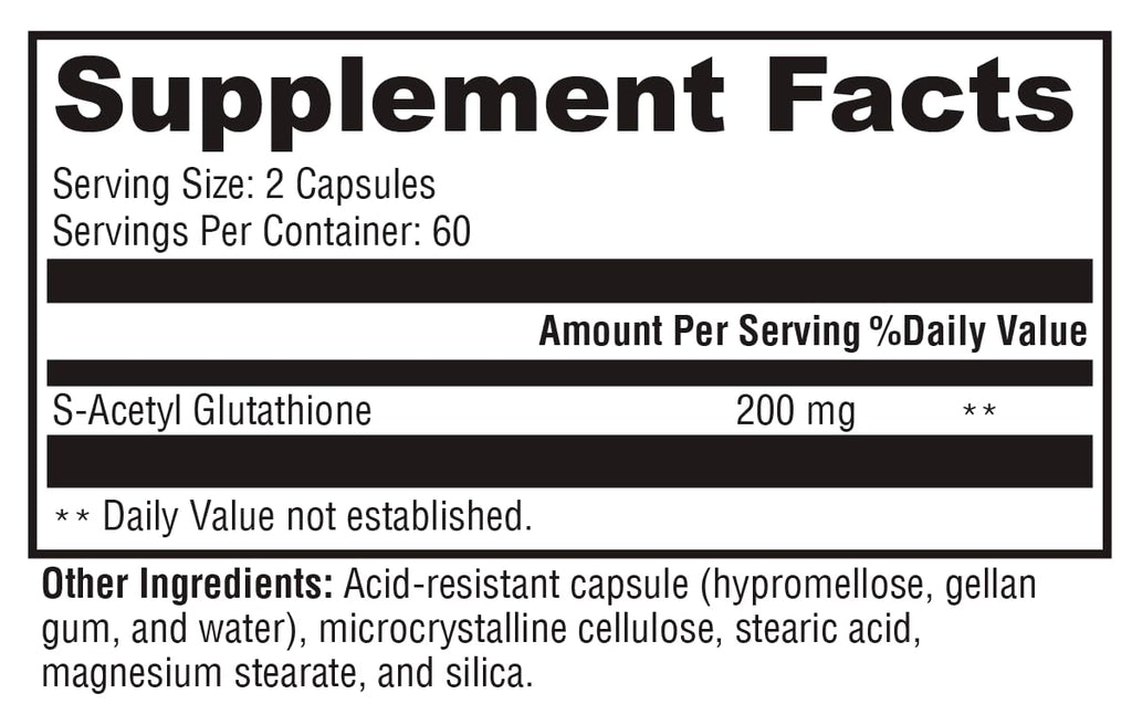 XYMOGEN S Acetyl Glutathione – Superior Absorption, Acid-Resistant DRcaps Capsules (120 Capsules)