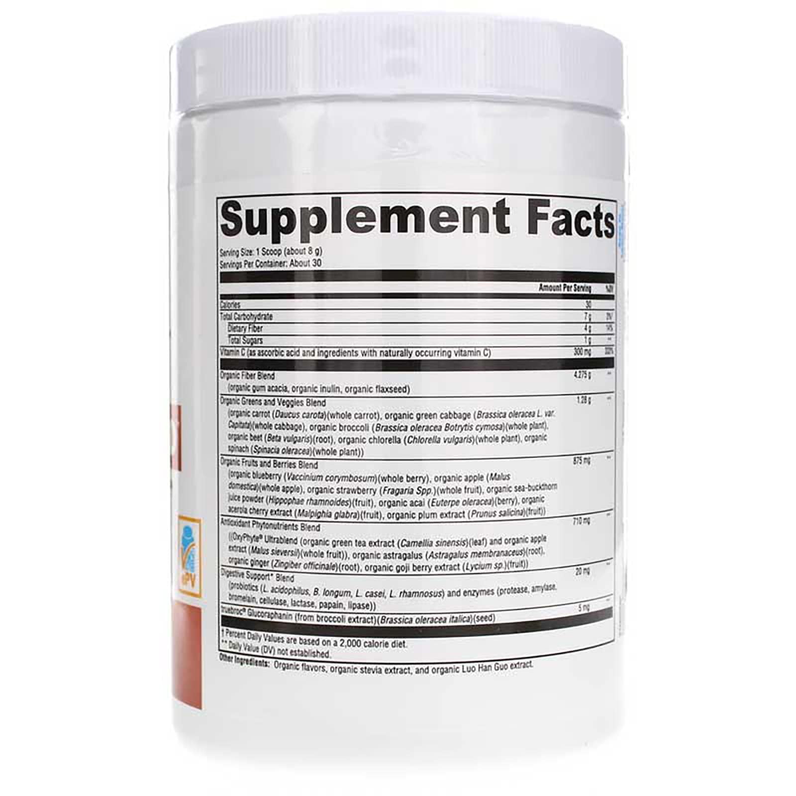 XYMOGEN OrganiX Phytofood - Reds and Greens Superfood Powder with Vitamin C - Fruits and Vegetables Supplements to Support Digestive Health - Organic & Gluten Free (30 Servings)
