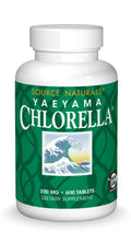 Source Naturals Yaeyama Chlorella Green Superfood with Plant-Based B12* - 200 mg, 600 Tablets