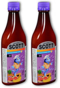YAHVE Scott's Emulsion - Tropical Fruit Flavor Cod Liver Oil for Kids (360 ml / 12.17 fl oz) - Vitamin A & Calcium - Pack of 2