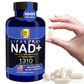 YAM Health Liposomal NAD+ with Trans-Resveratrol – Premium Halal NAD Supplement for Energy Metabolism, DNA Repair & Longevity (Vegan, Non-GMO, 60 Count)
