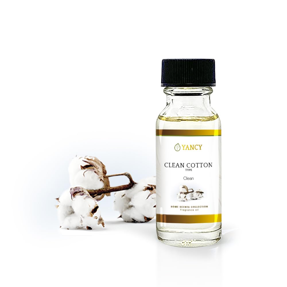 YANCY Clean Cotton Fragrance Oil 1/2 oz – Crisp Linen Scent for Diffusers
