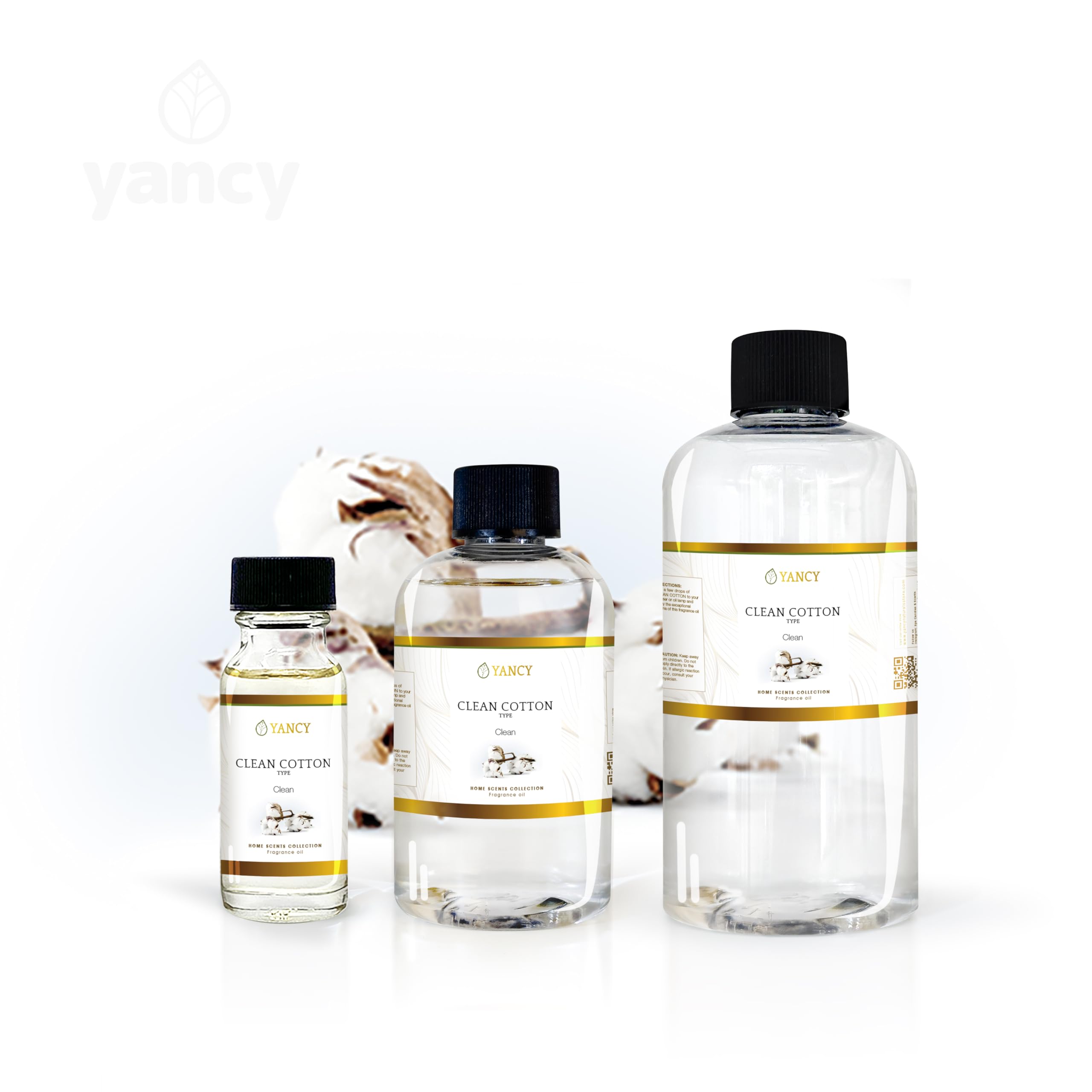 YANCY Clean Cotton Fragrance Oil 1/2 oz – Crisp Linen Scent for Diffusers
