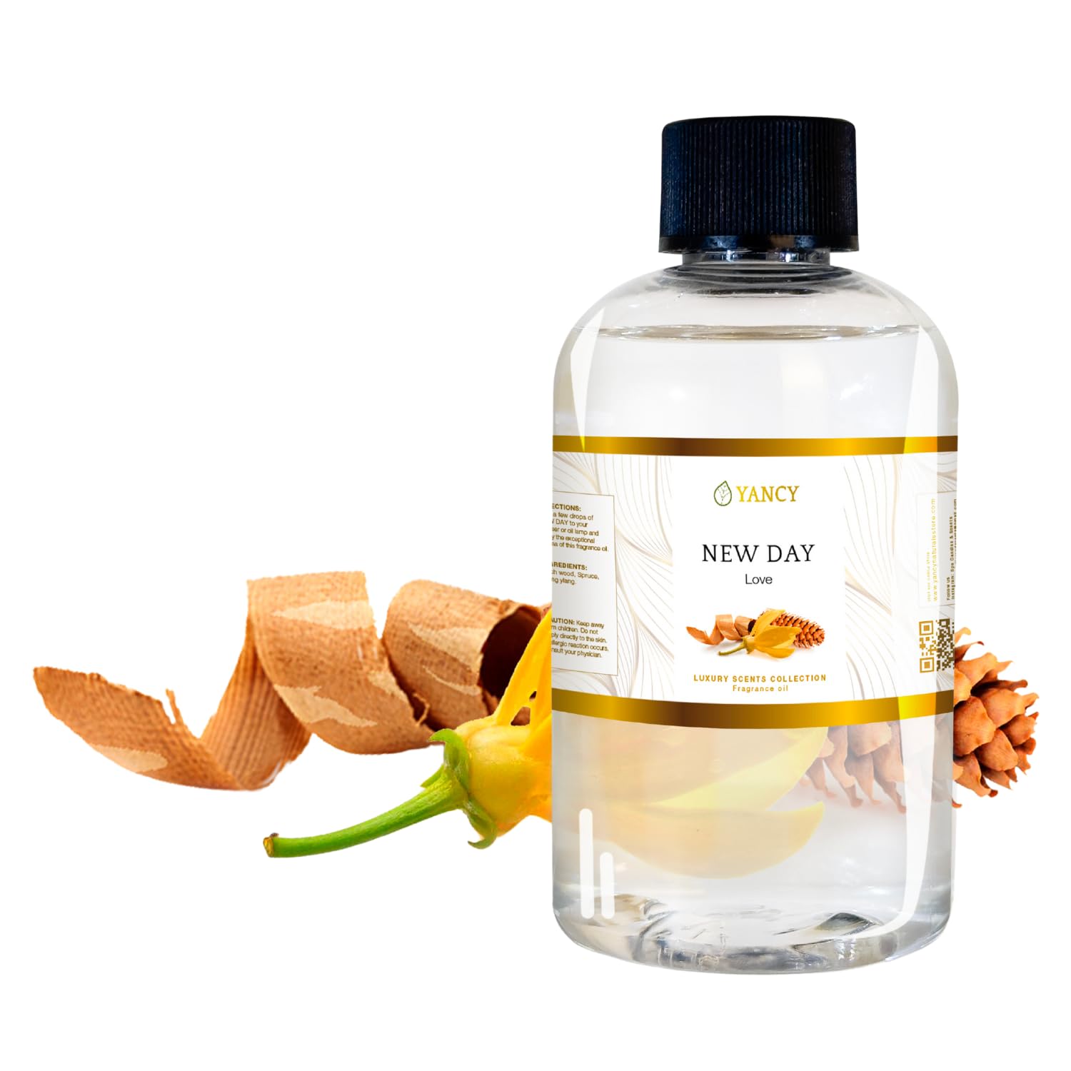 YANCY New Day Luxury Collection Fragrance Oil (4 oz) – Uplifting Citrus & Floral Scent for Diffusers, Oil Burners & Aroma Lamps