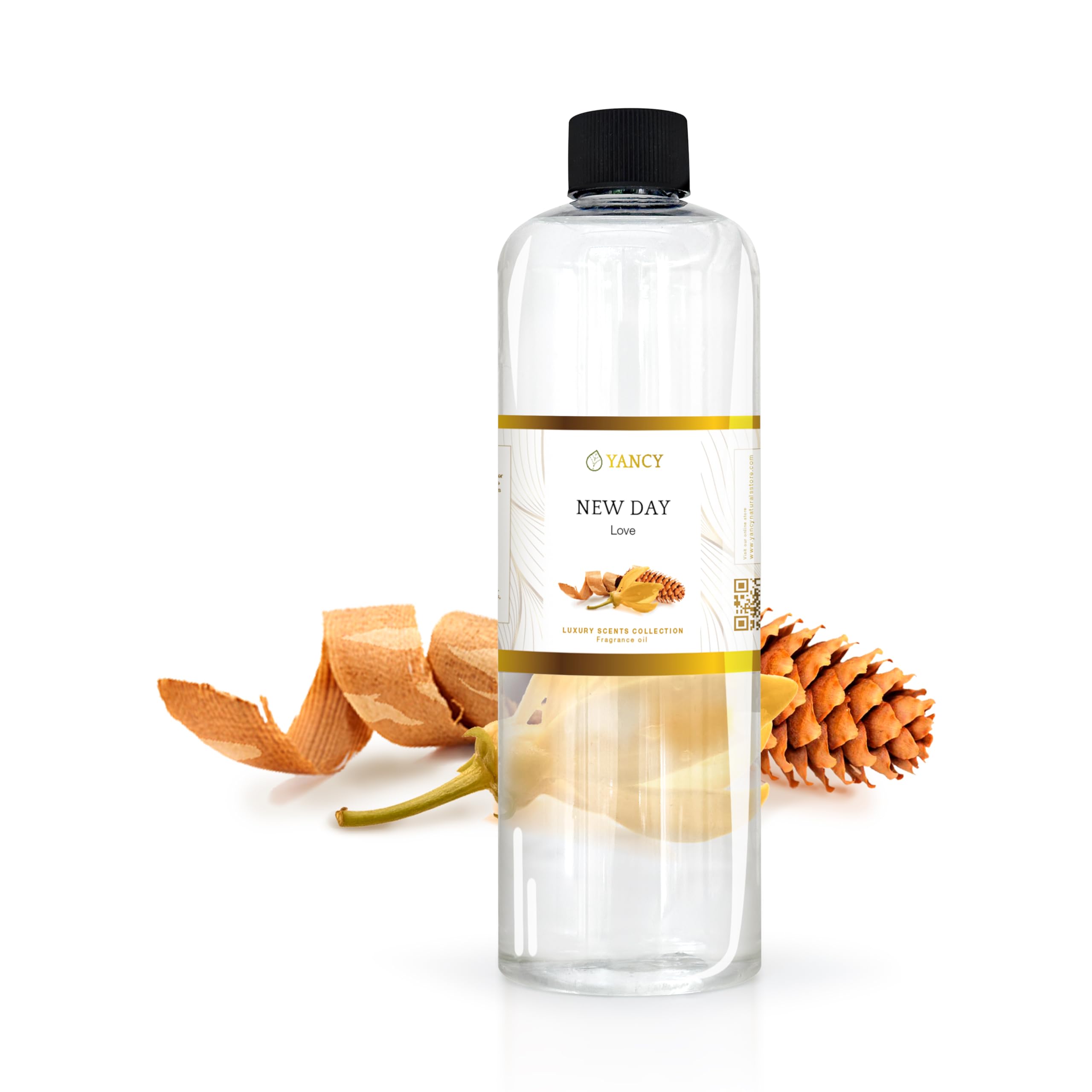YANCY New Day Luxury Fragrance Oil (16 oz) – Uplifting Citrus & Floral Aroma for Diffusers & Lamps