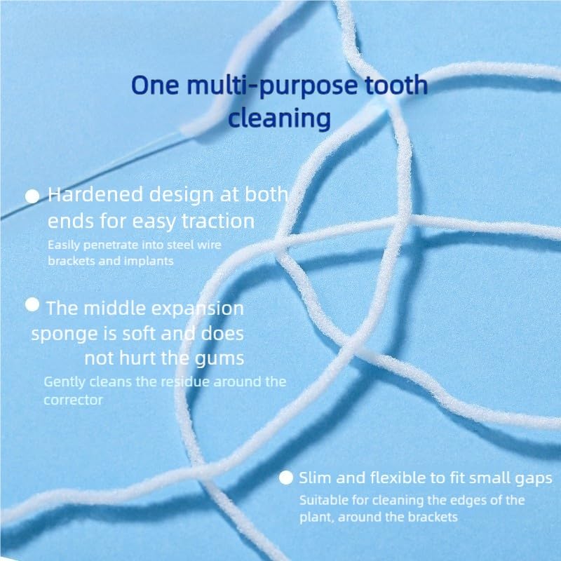 YANDY Dental Floss for Braces – 200 Count, Threaders for Implants & Bridges