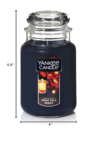 Yankee Candle Crisp Fall Night 22oz Large Jar – Autumn Scented Candle