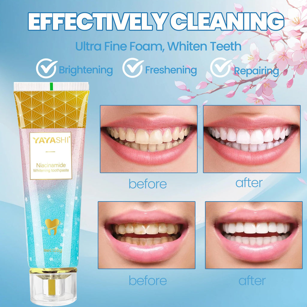 Niacinamide Whitening Toothpaste | YAYASHI Intensive Whitening & Gum Health