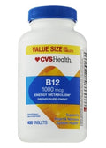 YBW CVS Health Vitamin B12 Tablets 1000mcg 400 CT - Vitamin B12 Supplement