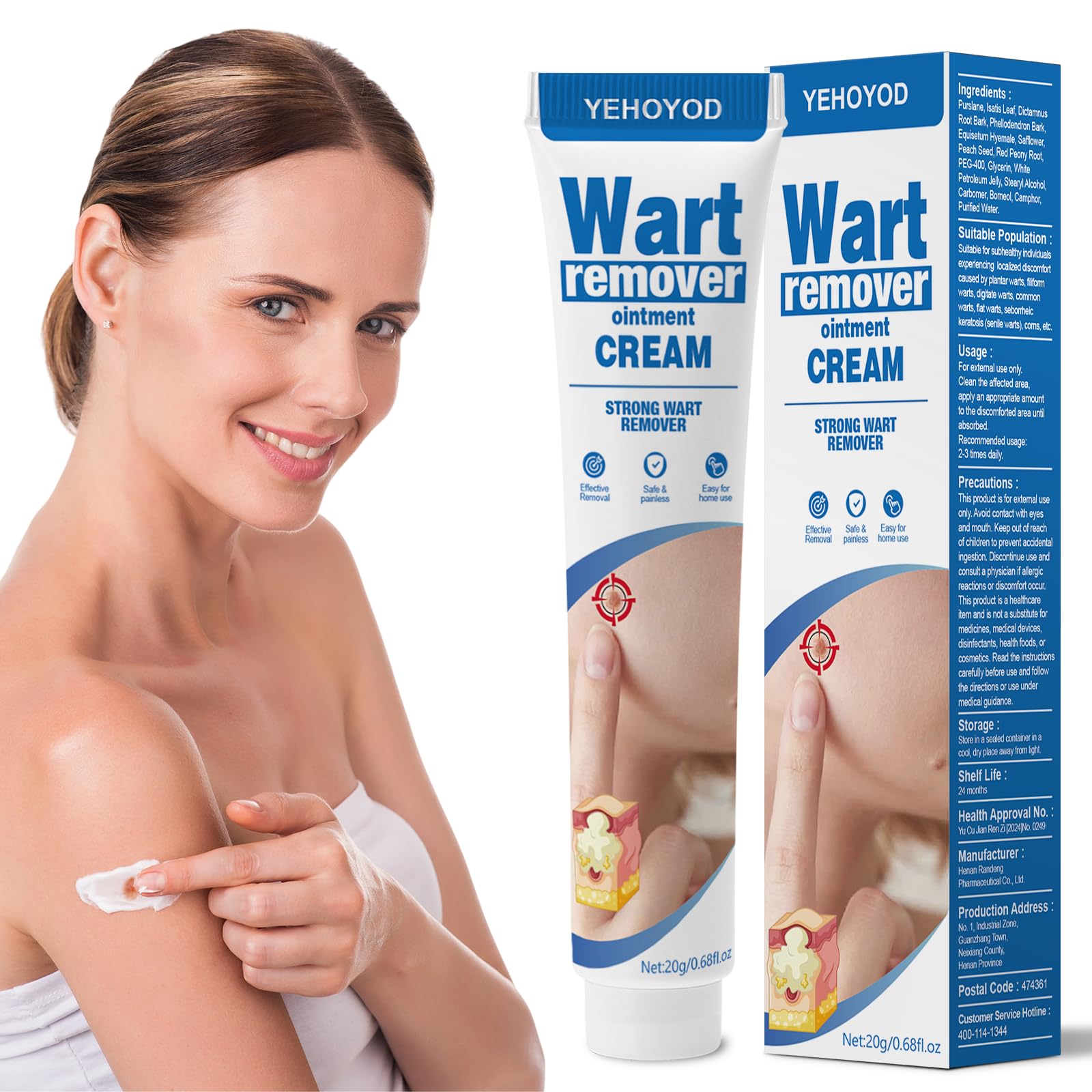 YEHOYOD Fast-Acting Skin Tag Removal Kit - Gentle, Pain-Free, Fast Results
