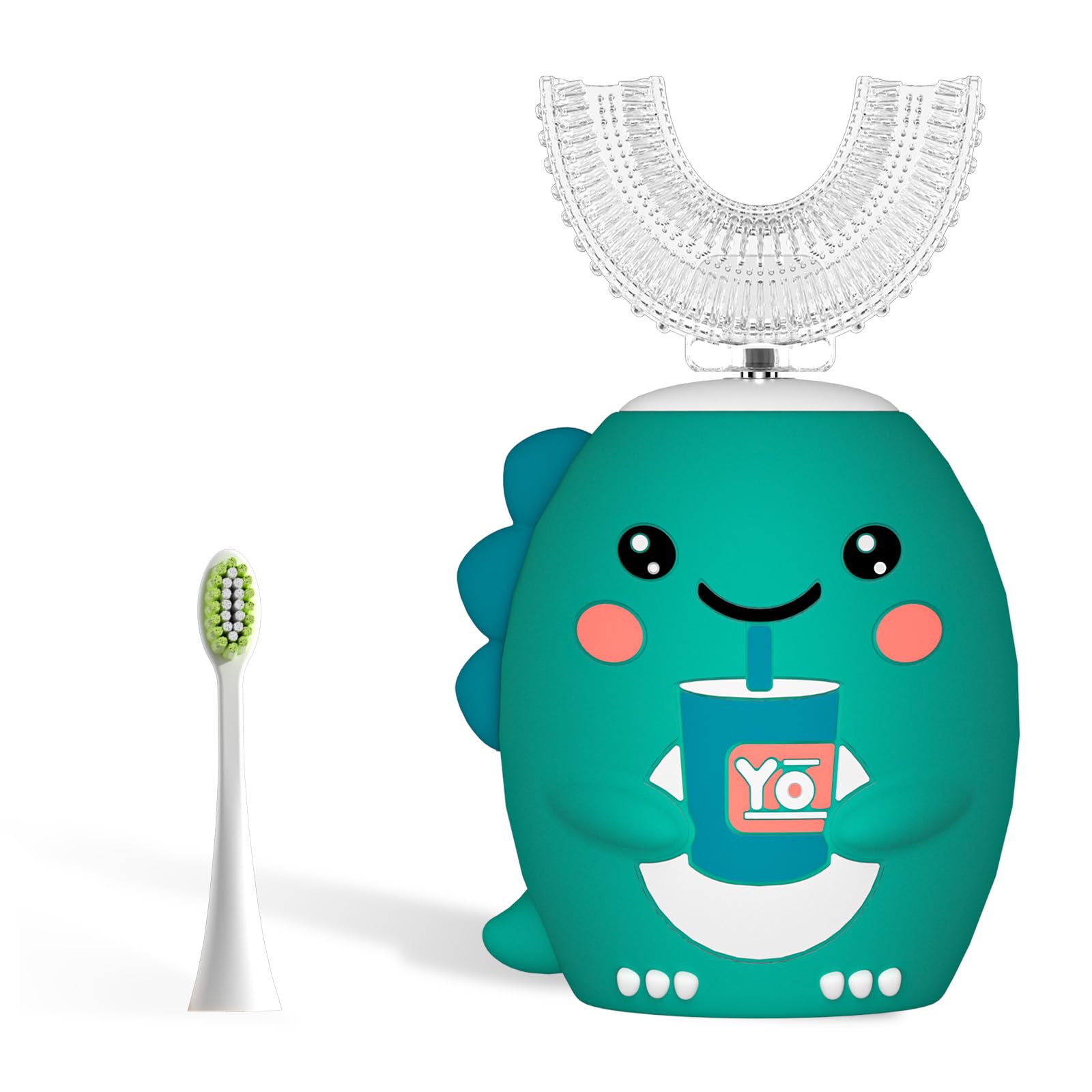 Yeklike Kids U-Shaped Electric Toothbrush – 360° Sonic Cleaning (2-7y), IPX7 Waterproof