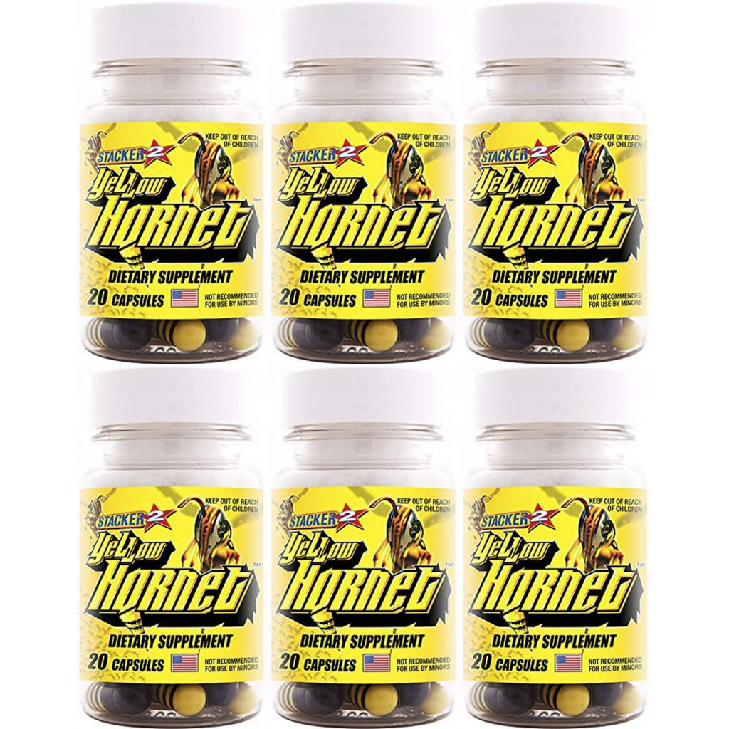 Yellow Hornet Herbal Dietary Supplement 120 Capsules - 6-Pack