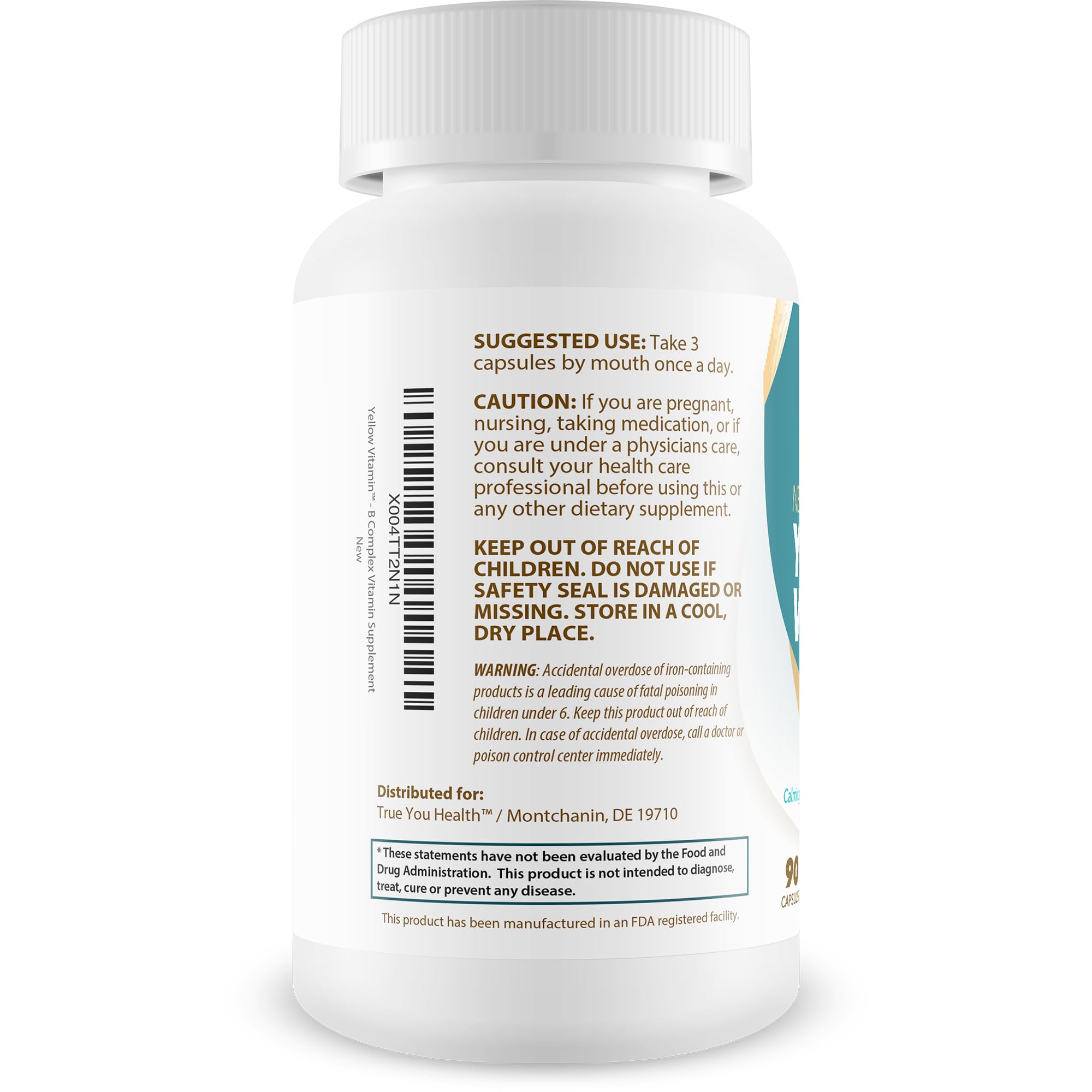 Yellow Vitamin for Nerves – Nerve Support with B Complex & Lion's Mane
