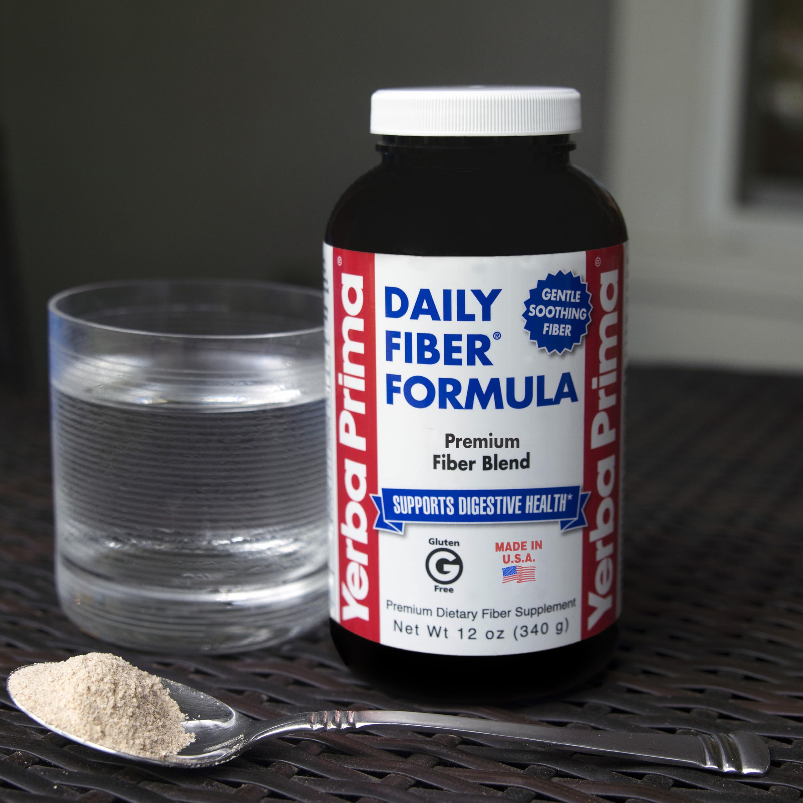 Yerba Prima Daily Fiber Powder - 12 oz | Digestive Support, Vegan